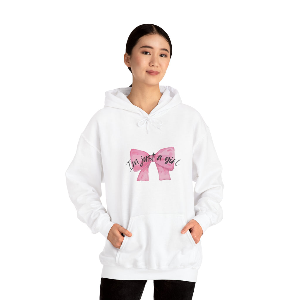 Hoodie — Pink Bow "I'm Just a Girl" Cozy Pullover