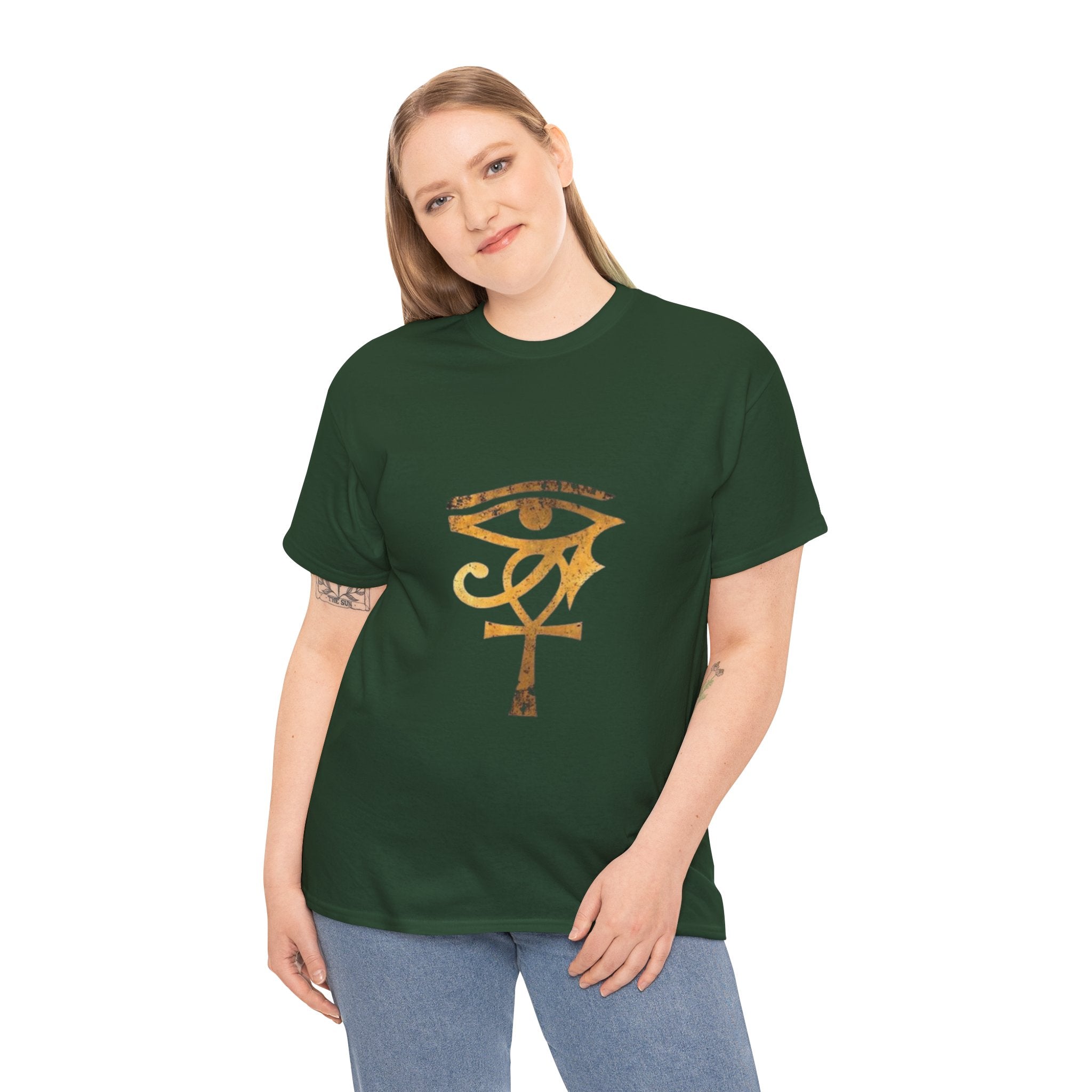 Eye of Ra Ankh T-Shirt — Golden Egyptian Symbol Tee