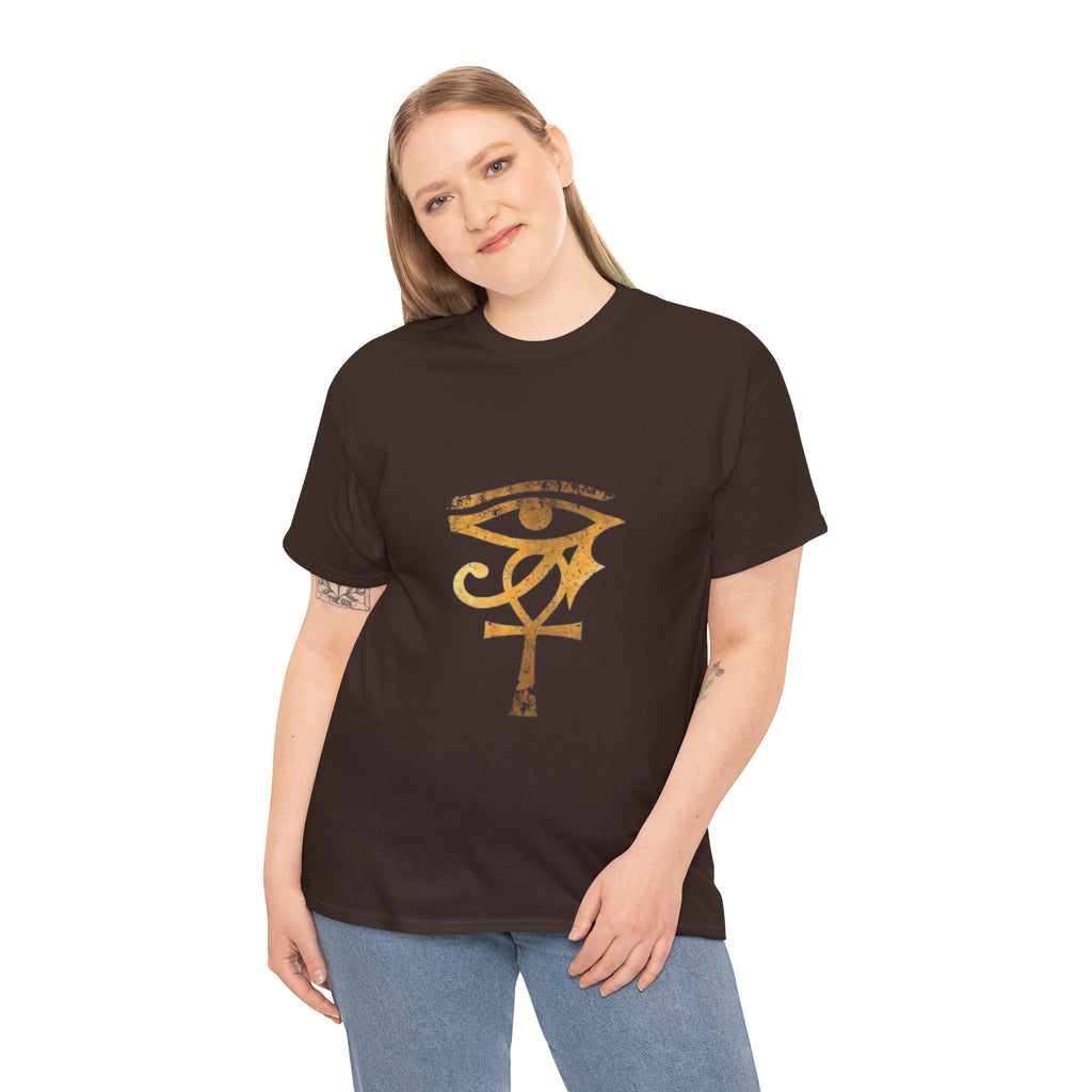 Eye of Ra Ankh T-Shirt — Golden Egyptian Symbol Tee