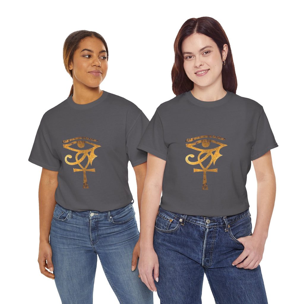 Eye of Ra Ankh T-Shirt — Golden Egyptian Symbol Tee