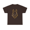 Anubis Line Art Tee — Minimal Egyptian God Fox Mask T-Shirt