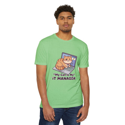 Cat IT Manager T-Shirt — “My Cat Is My IT Manager” Cute Tech Cat Tee