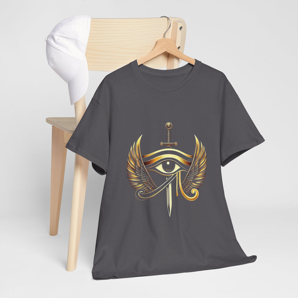 Eye of Horus Sword T‑Shirt — Egyptian Symbol Tee with Winged Eye Design