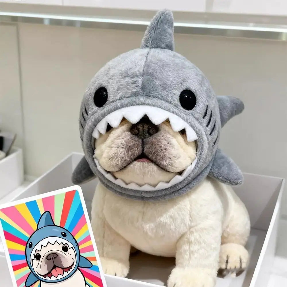 Funny Adjustable Cat Shark Headdress – Soft, Warm & Cute Cartoon Cat Hat for Cosplay, Parties, and Decoration