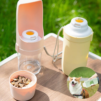 2-in-1 Travel Dog Water Bottle and Feeder – Portable Pet Water Dispenser for Outdoor Use, Drinking Feeder for Pets on the Go, Convenient Pet Water Cup for Travel and Outings