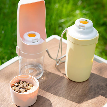 2-in-1 Travel Dog Water Bottle and Feeder – Portable Pet Water Dispenser for Outdoor Use, Drinking Feeder for Pets on the Go, Convenient Pet Water Cup for Travel and Outings