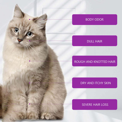 Pet Shampoo for Bathing – Relieves Skin Itching, Softens Hair, Prevents Knots – Gentle, Soothing Formula for Healthy Coat